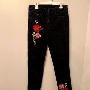 Black embroidered jeans H&M DIVIDED